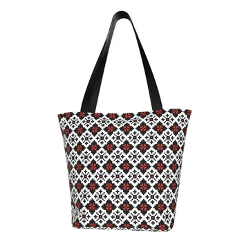 Украинская традиционная вышивка орнамент для покупок сумка для покупок переработка бохо этнический холст продуктовая сумка на плечо
