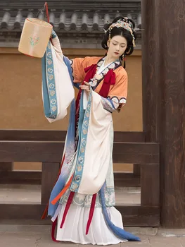 Улучшенная женская национальная одежда Ханьфу Восстановление традиционной одежды весна, осень и лето