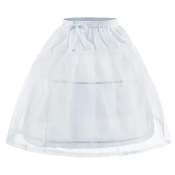 Цветочница для девочек Нижняя юбка с 2 обручами Full Slip Детская эластичная нижняя юбка с кринолином