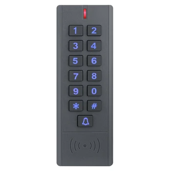 Черный DC12V 125 кГц RFID контроллер доступа IP67 Водонепроницаемый 1000 пользователей Бесконтактный контроль входных дверей с сигналом Wiegand