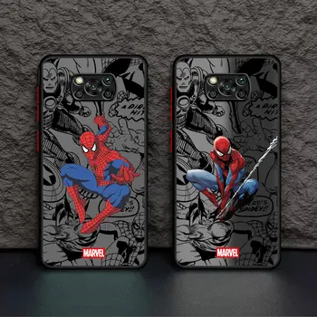 чехол для телефона для Xiaomi Poco X5 Pro X4 GT F3 M5s X3 Pro M5 C40 X3 NFC M3 X4 Marvel Spider Man Чехол Матовая оболочка