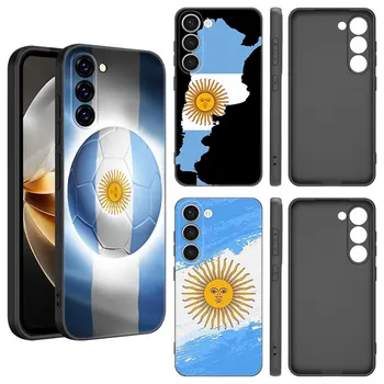 Чехол для телефона с флагом Аргентины 10 для Samsung Galaxy S20 S21 S23 FE S22 Ultra S10E S10 Lite S8 S9 Plus S7 Edge Черная крышка