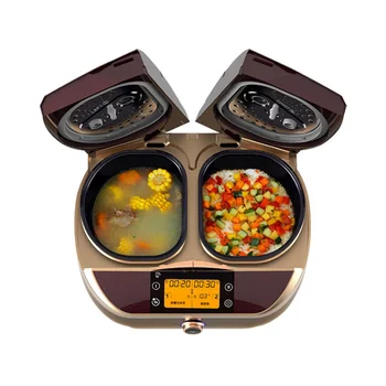 Электрическая плита Машина для приготовления пищи Домашняя умная рисоварка с двойной желчью на 5-8 человек Многофункциональная автоматическая двойная дверь 220-240 В