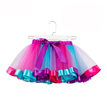 Юбки для девочек Детский балет Танец Фиолетовая пачка для малышей Звездный блеск Бальное платье с принтом Одежда для вечеринок Детская юбка Детская одежда